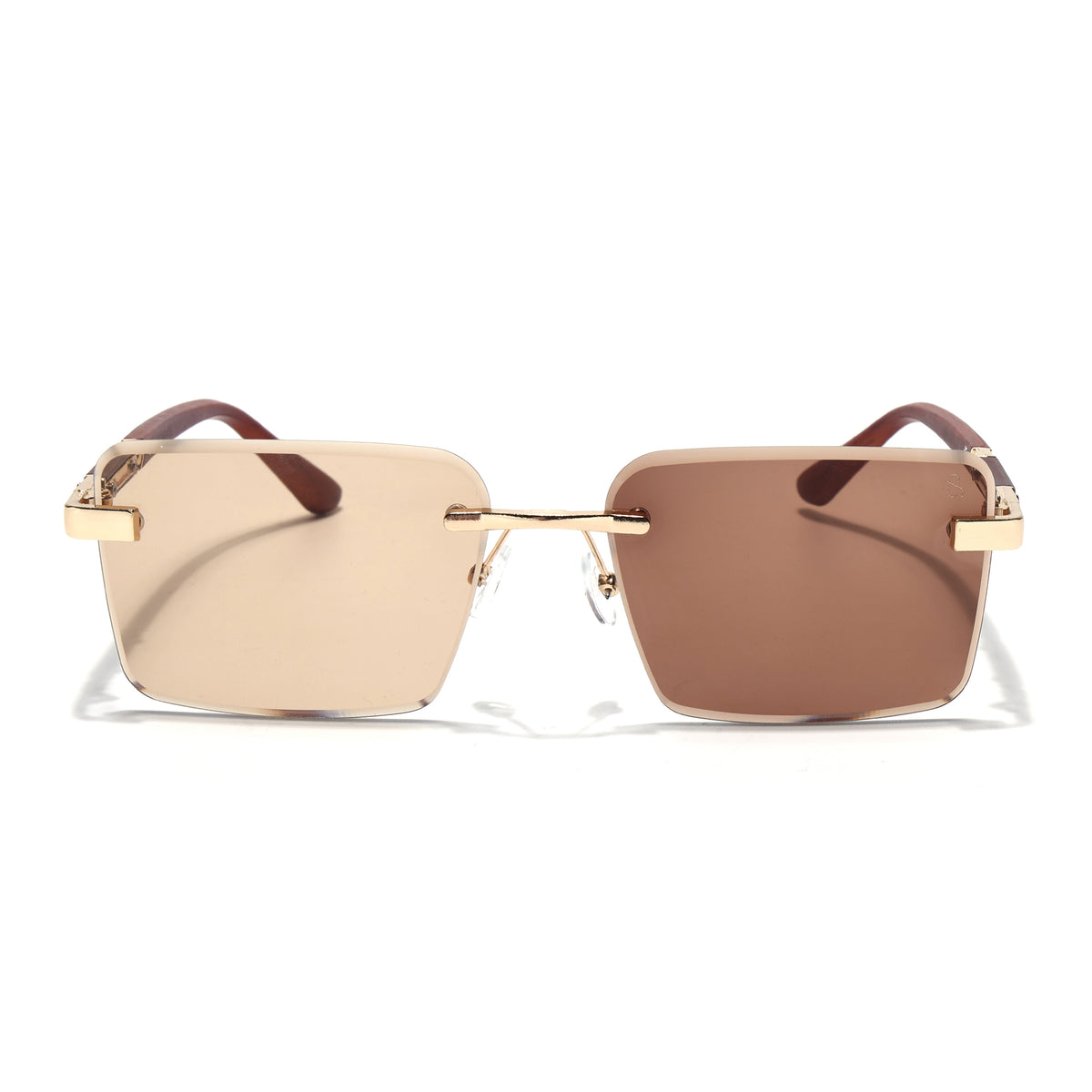 Eyejack Reflex Photochromic Golden Rimless Sunglasses for Men & Women (90376CL2510)