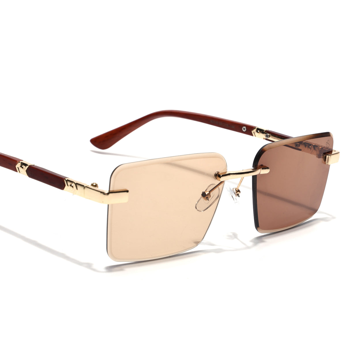 Eyejack Reflex Photochromic Golden Rimless Sunglasses for Men & Women (90376CL2510)