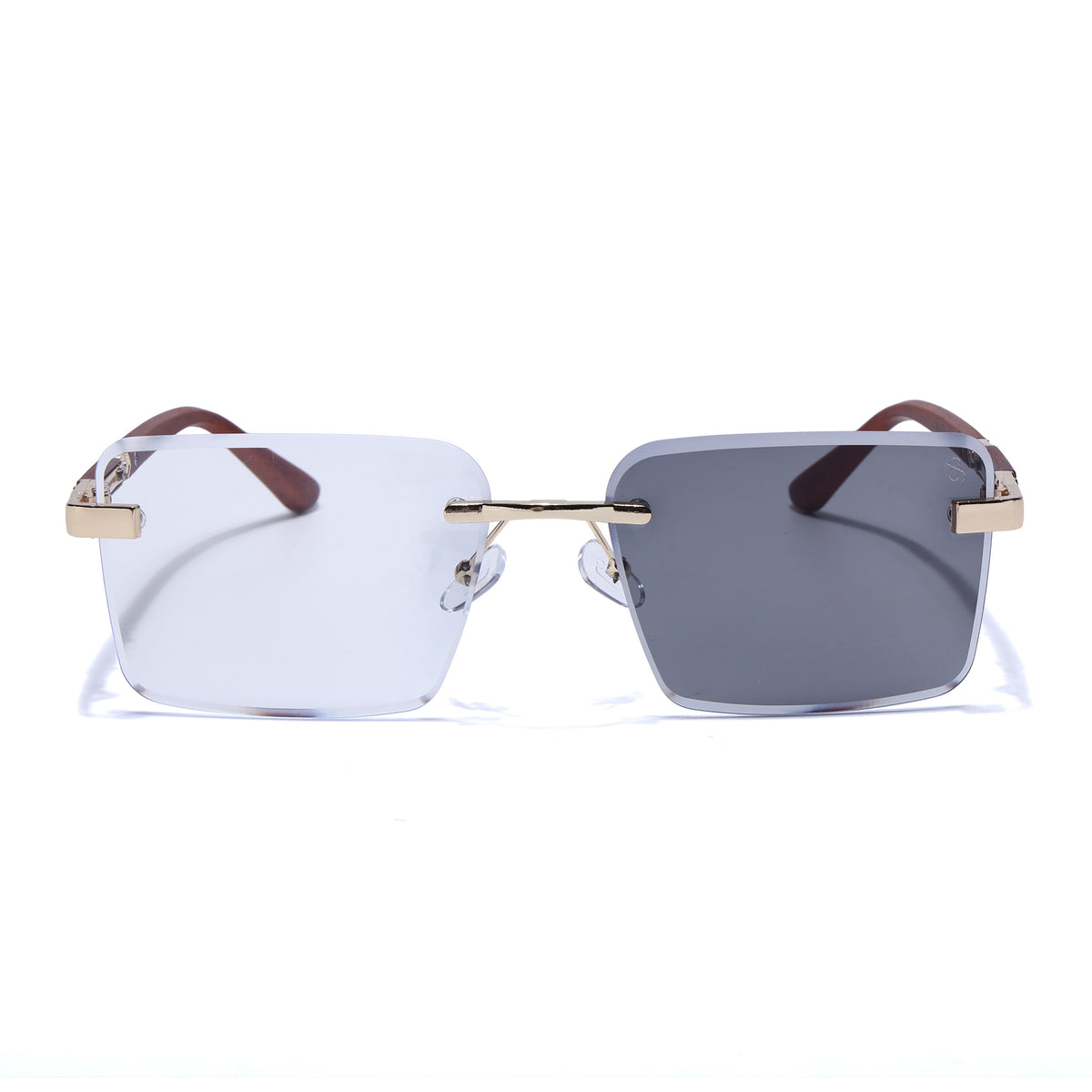 Eyejack Reflex Photochromic Golden Rimless Eyeglasses for Men & Women (90376FCL2511)