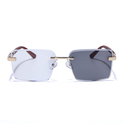 Eyejack Reflex Photochromic Golden Rimless Eyeglasses for Men & Women (90376FCL2511)