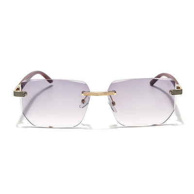 Eyejack Photochromic Golden Rimless Sunglasses for Men & Women (90385CL2497)