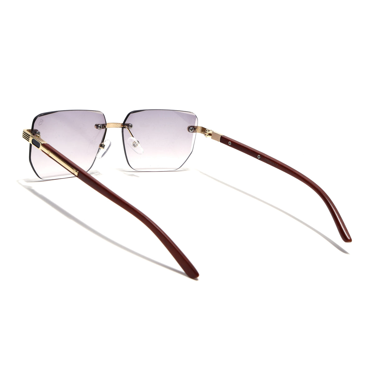 Eyejack Reflex Photochromic Golden Rimless Sunglasses for Men & Women (90385CL2497)
