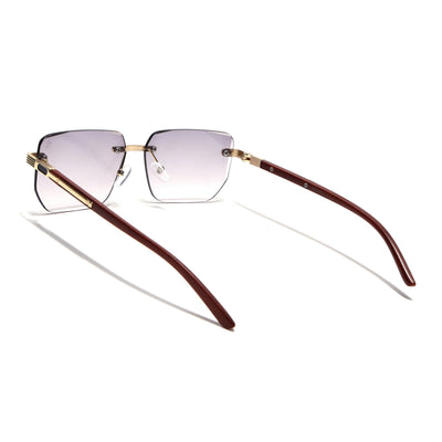 Eyejack Photochromic Golden Rimless Sunglasses for Men & Women (90385CL2497)