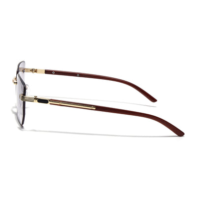 Eyejack Photochromic Golden Rimless Sunglasses for Men & Women (90385CL2497)