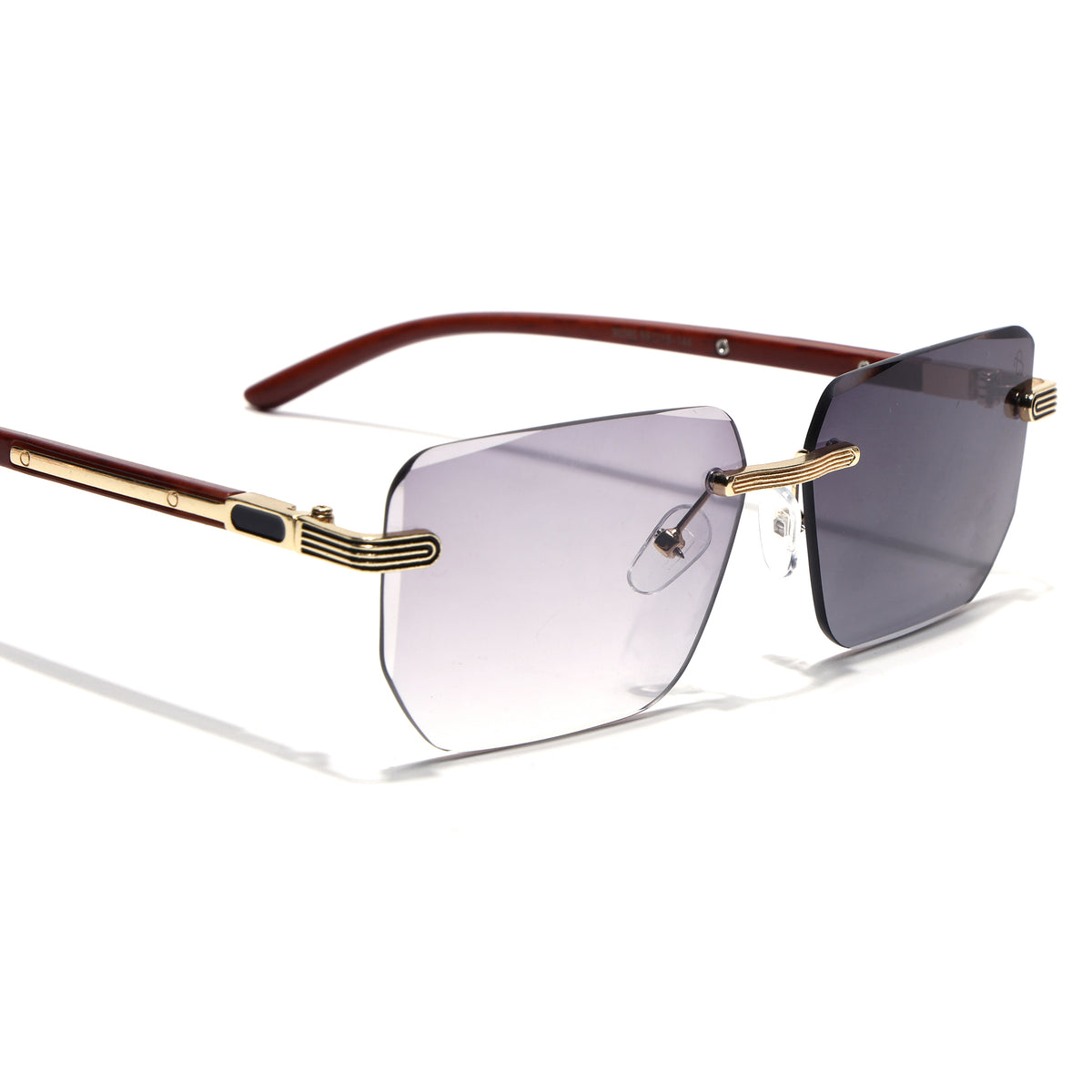 Eyejack Reflex Photochromic Golden Rimless Sunglasses for Men & Women (90385CL2497)