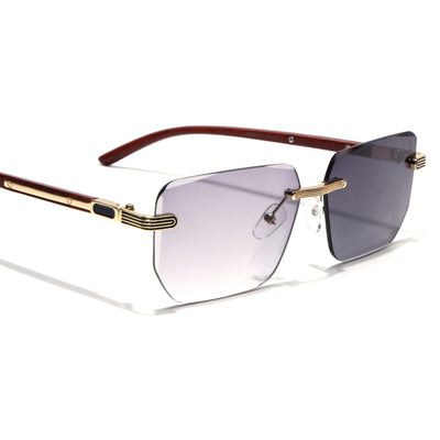 Eyejack Photochromic Golden Rimless Sunglasses for Men & Women (90385CL2497)