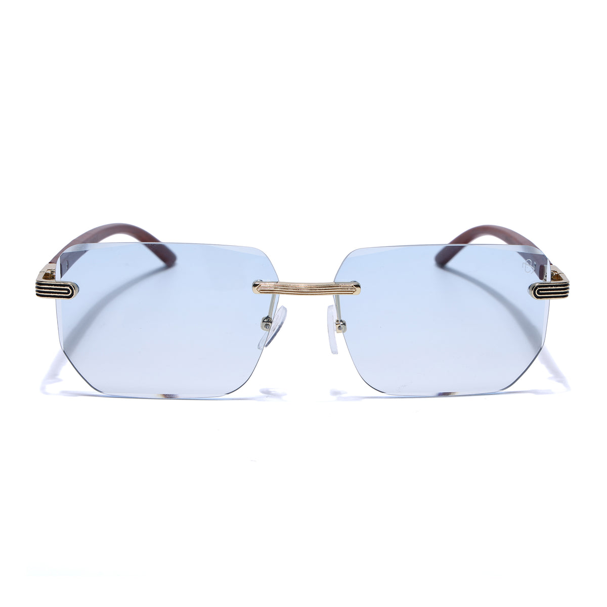 Eyejack Reflex Photochromic Golden Rimless Sunglasses for Men & Women (90385CL2498)
