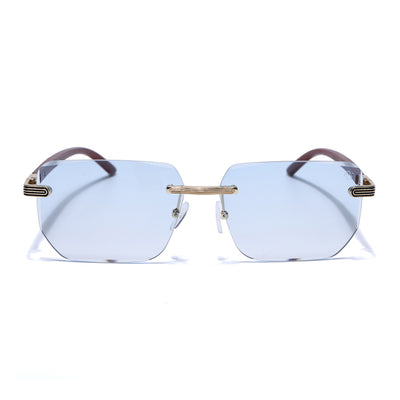 Eyejack Photochromic Golden Rimless Sunglasses for Men & Women (90385CL2498)