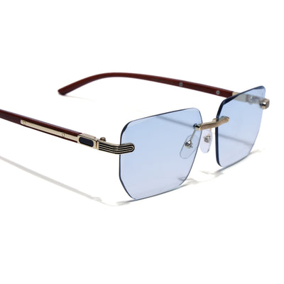 Eyejack Photochromic Golden Rimless Sunglasses for Men & Women (90385CL2498)