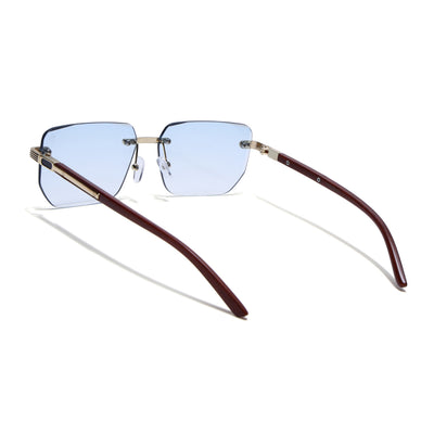 Eyejack Photochromic Golden Rimless Sunglasses for Men & Women (90385CL2498)