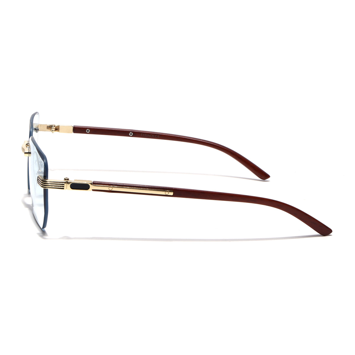 Eyejack Reflex Photochromic Golden Rimless Sunglasses for Men & Women (90385CL2498)
