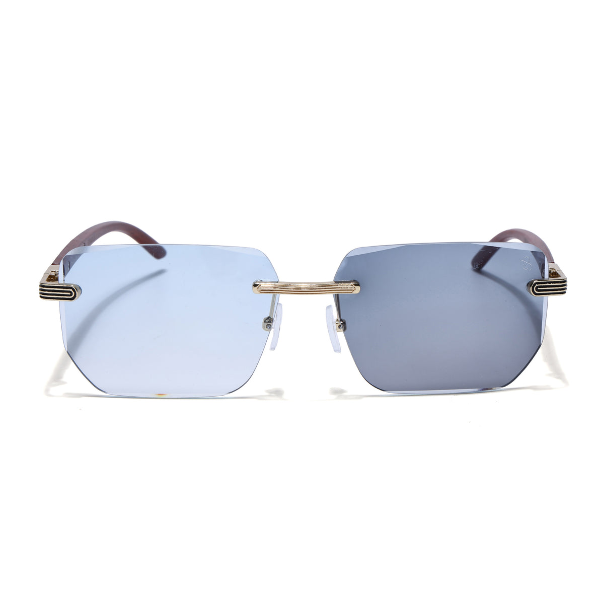 Eyejack Reflex Photochromic Golden Rimless Sunglasses for Men & Women (90385CL2498)