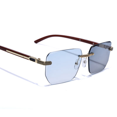 Eyejack Photochromic Golden Rimless Sunglasses for Men & Women (90385CL2498)