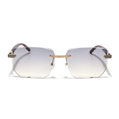 Eyejack Photochromic Golden Rimless Sunglasses for Men & Women (90385CL2499)