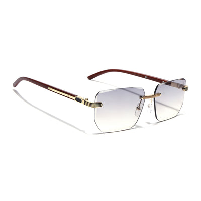 Eyejack Photochromic Golden Rimless Sunglasses for Men & Women (90385CL2499)