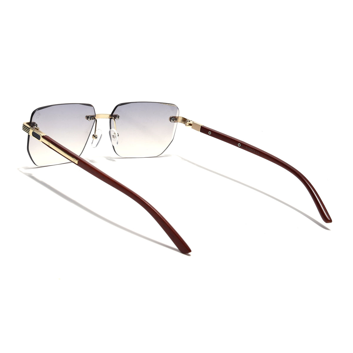 Eyejack Reflex Photochromic Golden Rimless Sunglasses for Men & Women (90385CL2499)