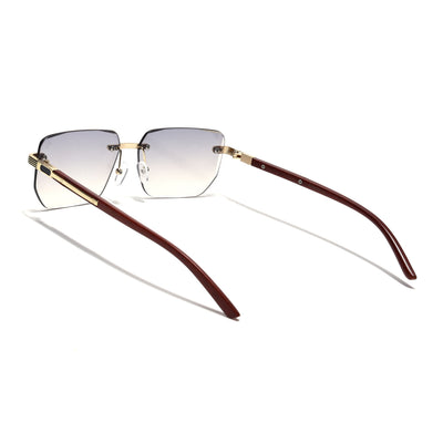 Eyejack Photochromic Golden Rimless Sunglasses for Men & Women (90385CL2499)