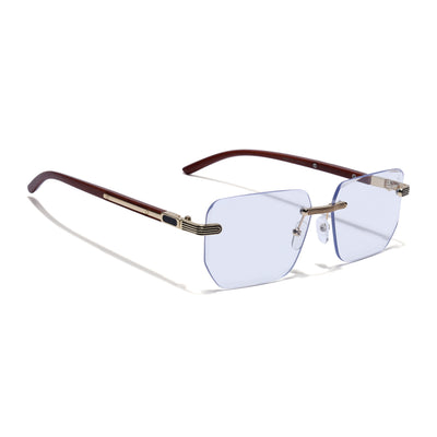 Eyejack Reflex Photochromic Golden Rimless Eyeglasses for Men & Women (90385FCL2501)