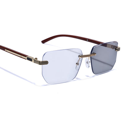 Eyejack Reflex Photochromic Golden Rimless Eyeglasses for Men & Women (90385FCL2501)