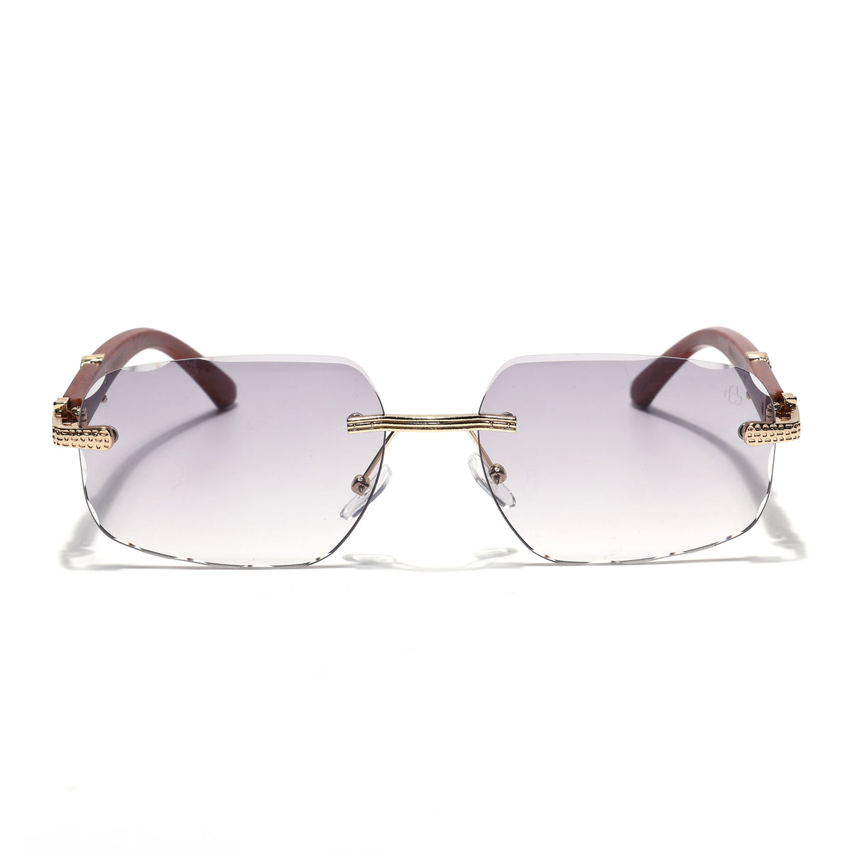 Eyejack Reflex Photochromic Golden Rimless Sunglasses for Men & Women (90386CL2502)