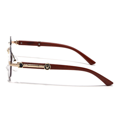 Eyejack Photochromic Golden Rimless Sunglasses for Men & Women (90386CL2502)