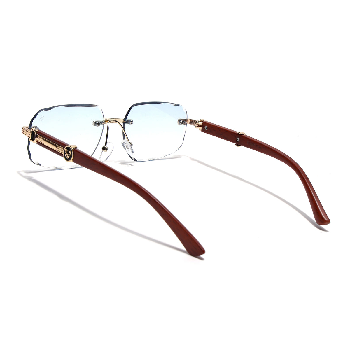 Eyejack Reflex Photochromic Golden Rimless Sunglasses for Men & Women (90386CL2503)