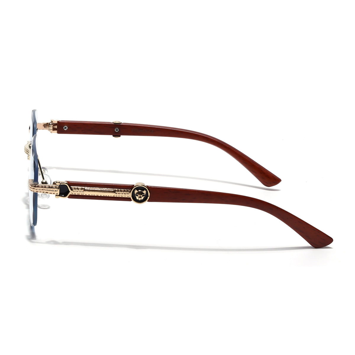 Eyejack Reflex Photochromic Golden Rimless Sunglasses for Men & Women (90386CL2503)