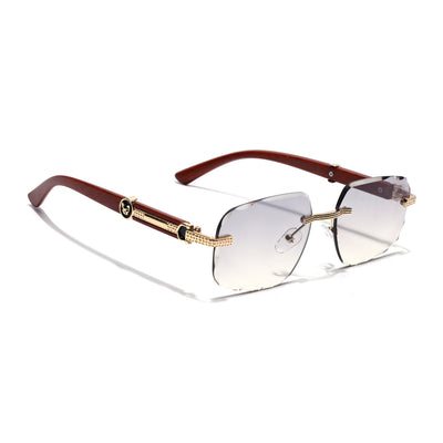 Eyejack Photochromic Golden Rimless Sunglasses for Men & Women (90386CL2504)