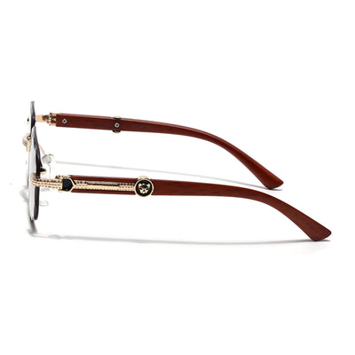 Eyejack Photochromic Golden Rimless Sunglasses for Men & Women (90386CL2504)