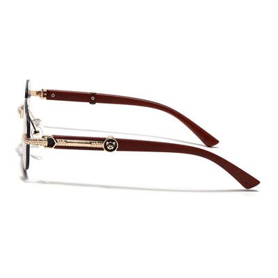 Eyejack Photochromic Golden Rimless Sunglasses for Men & Women (90386CL2505)