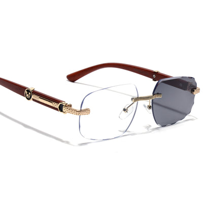 Eyejack Reflex Photochromic Golden Rimless Eyeglasses for Men & Women (90386FCL2506)