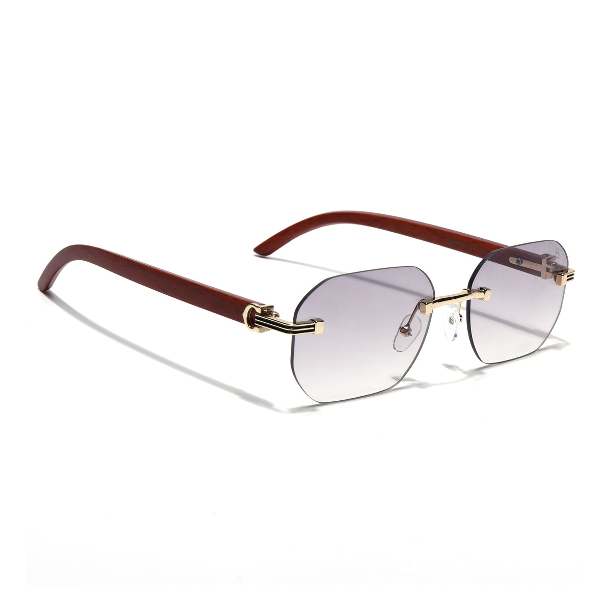 Eyejack Reflex Photochromic Golden Rimless Sunglasses for Men & Women (90387CL2512)