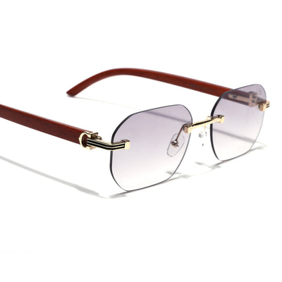 Eyejack Photochromic Golden Rimless Sunglasses for Men & Women (90387CL2512)