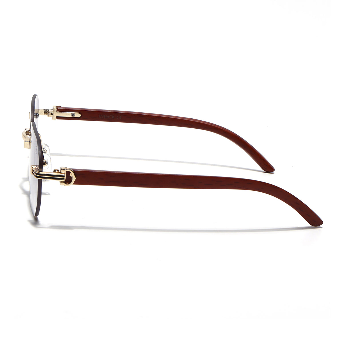 Eyejack Reflex Photochromic Golden Rimless Sunglasses for Men & Women (90387CL2512)