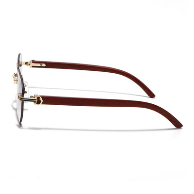 Eyejack Photochromic Golden Rimless Sunglasses for Men & Women (90387CL2512)