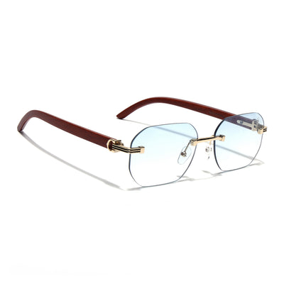 Eyejack Photochromic Golden Rimless Sunglasses for Men & Women (90387CL2513)