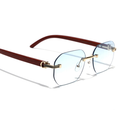 Eyejack Photochromic Golden Rimless Sunglasses for Men & Women (90387CL2513)