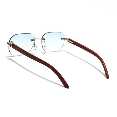Eyejack Photochromic Golden Rimless Sunglasses for Men & Women (90387CL2513)