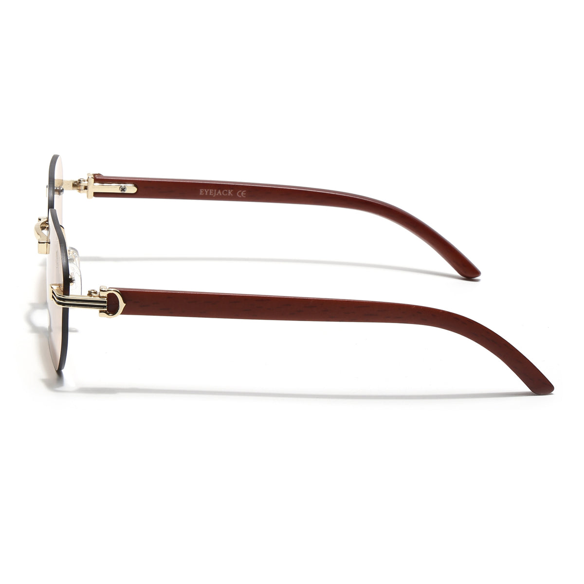 Eyejack Reflex Photochromic Golden Rimless Sunglasses for Men & Women (90387CL2515)