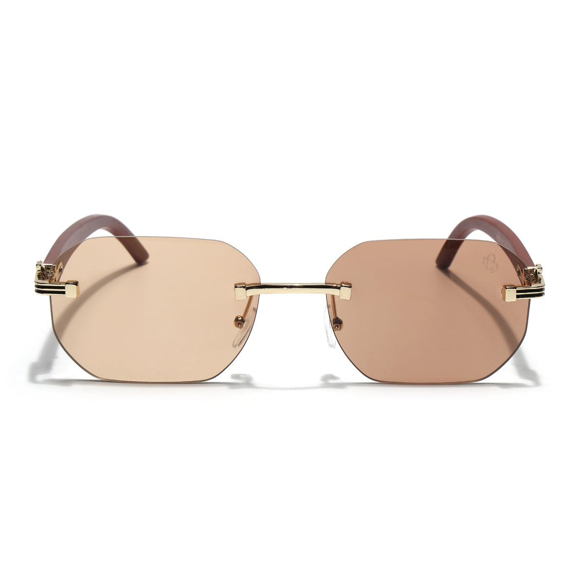 Eyejack Reflex Photochromic Golden Rimless Sunglasses for Men & Women (90387CL2515)