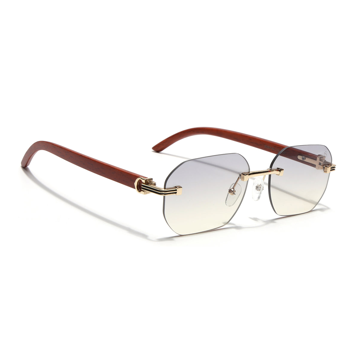 Eyejack Reflex Photochromic Golden Rimless Sunglasses for Men & Women (90387CL2515)