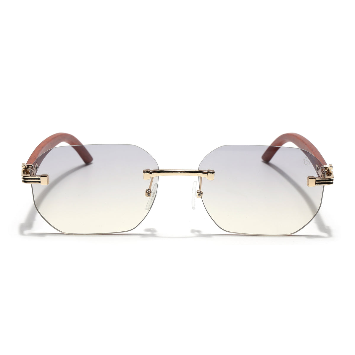 Eyejack Reflex Photochromic Golden Rimless Sunglasses for Men & Women (90387CL2515)