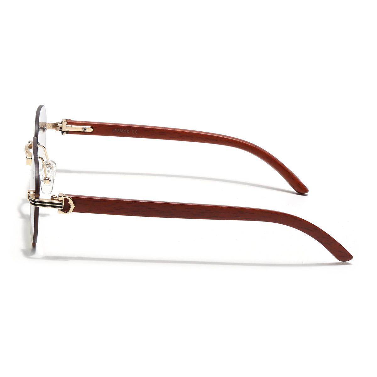 Eyejack Reflex Photochromic Golden Rimless Sunglasses for Men & Women (90387CL2515)