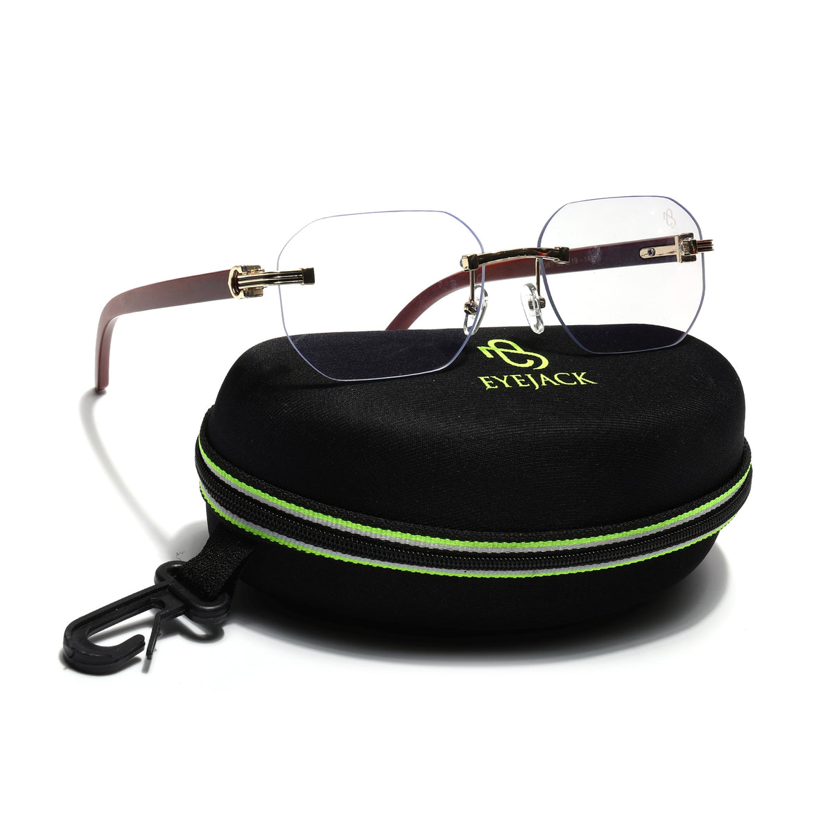 Eyejack Reflex Photochromic Golden Rimless Eyeglasses for Men & Women (90387FCL2516)