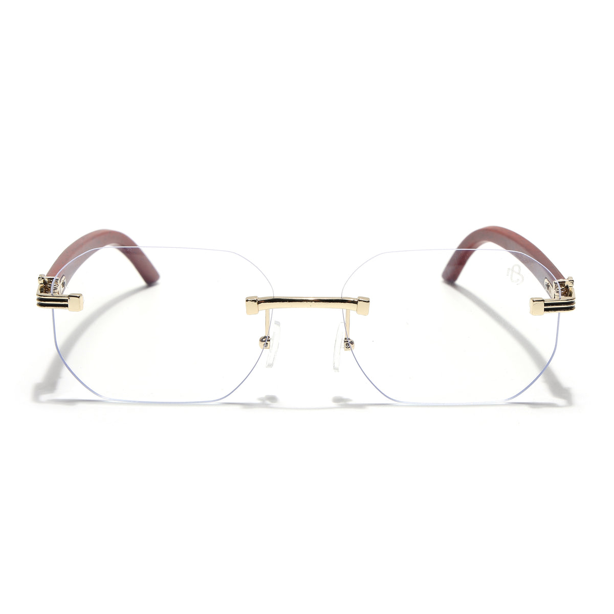 Eyejack Reflex Photochromic Golden Rimless Eyeglasses for Men & Women (90387FCL2516)