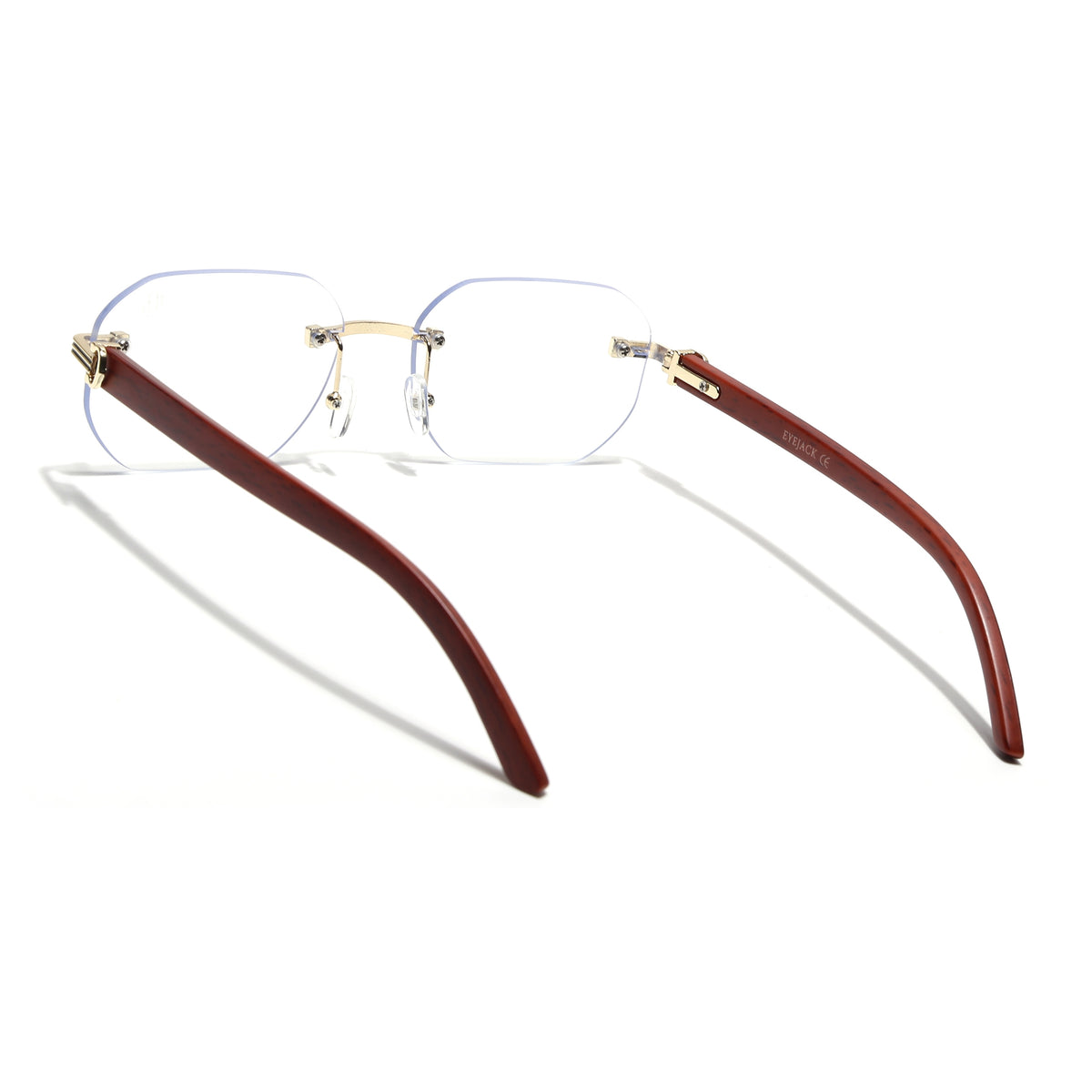 Eyejack Reflex Photochromic Golden Rimless Eyeglasses for Men & Women (90387FCL2516)