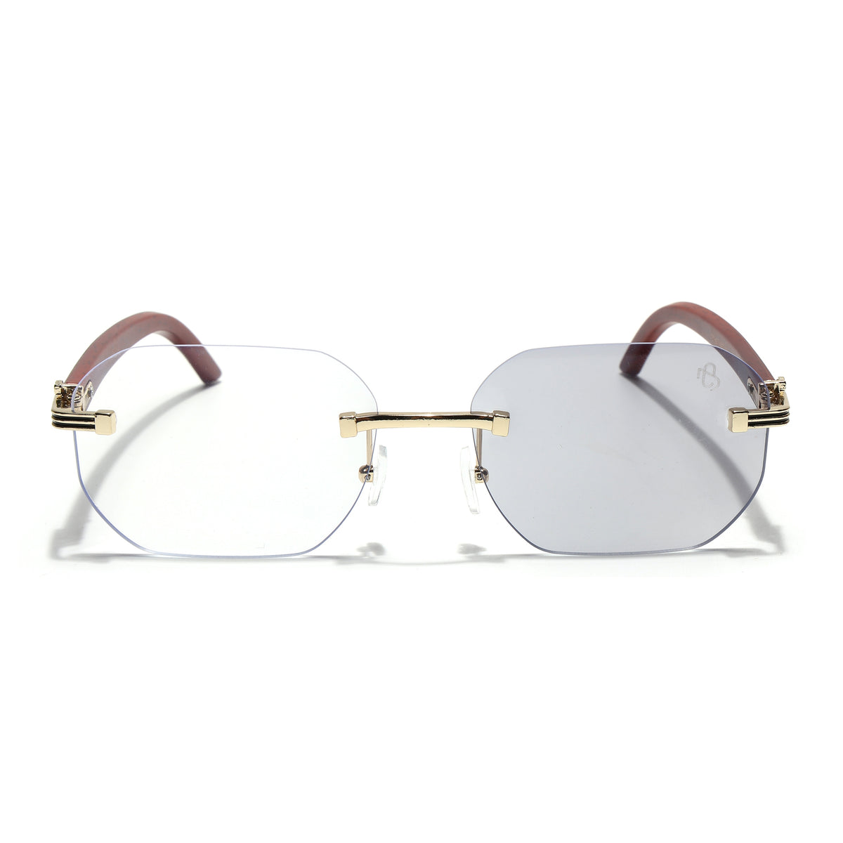 Eyejack Reflex Photochromic Golden Rimless Eyeglasses for Men & Women (90387FCL2516)