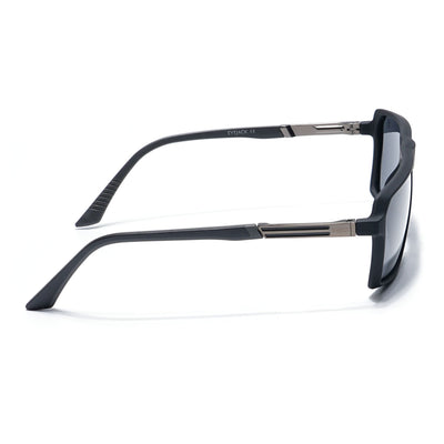 Eyejack Black Wayfarer Polarized Sunglasses for Men & Women (91127PCL1132)