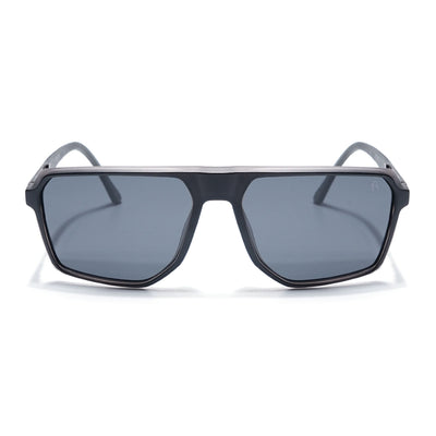 Eyejack Matt Black Wayfarer Polarized Sunglasses for Men & Women (91127PCL1133)