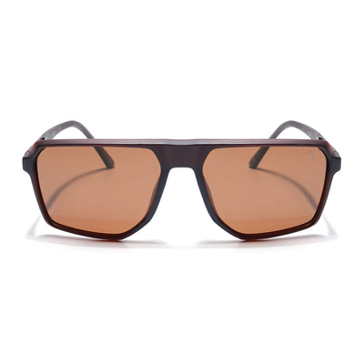 Eyejack Brown Wayfarer Polarized Sunglasses for Men & Women (91127PCL1134)